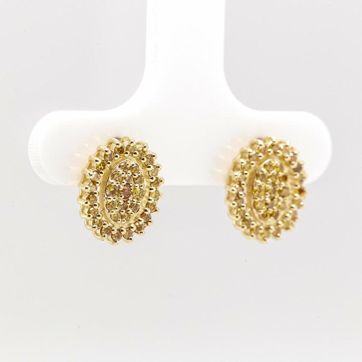 14K náušnice s diamanty 0,47ct - Certifikát AIG - 2