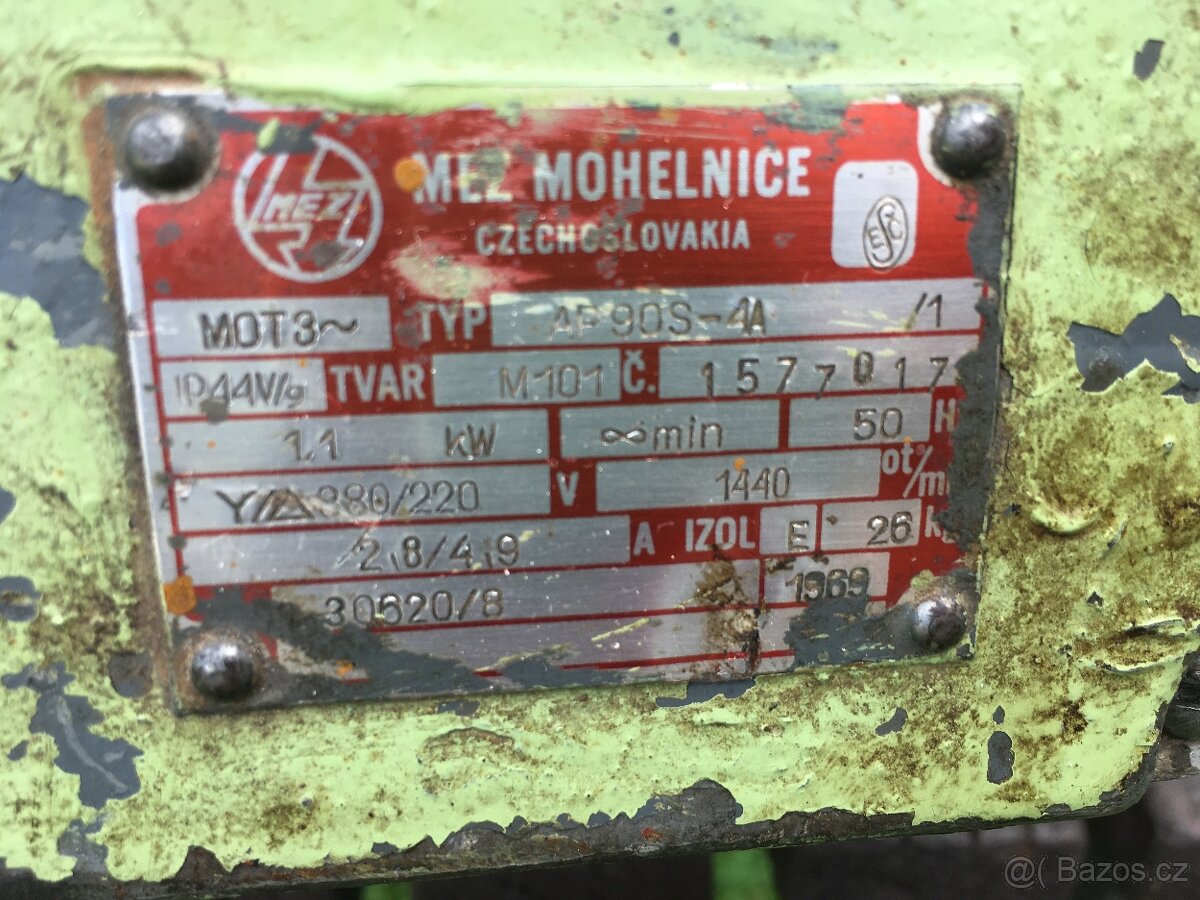 Elektromotor MEZ Mohelnice 1,1 kW - 2