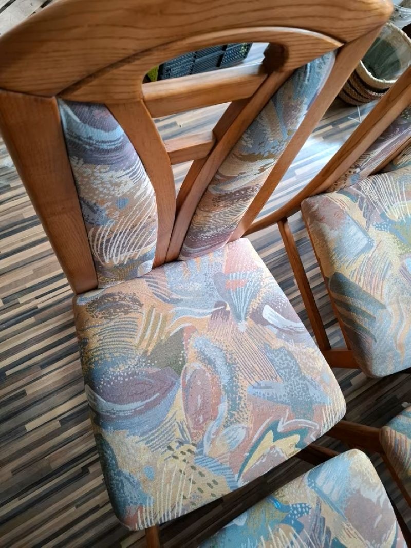 Židle jídelní masivní - 6 ks, pěkný stav - 2