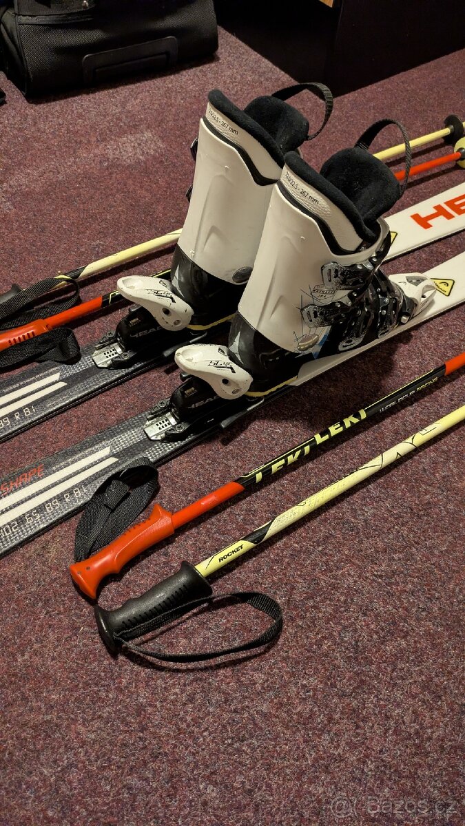 Dětské lyže Head 120 cm, boty Atomic 267 mm, hůlky Leki 95 - 2