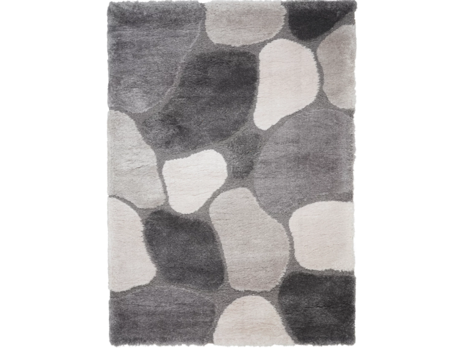 Koberec s vysokým vlasem, 133/190 cm, šedá - 2