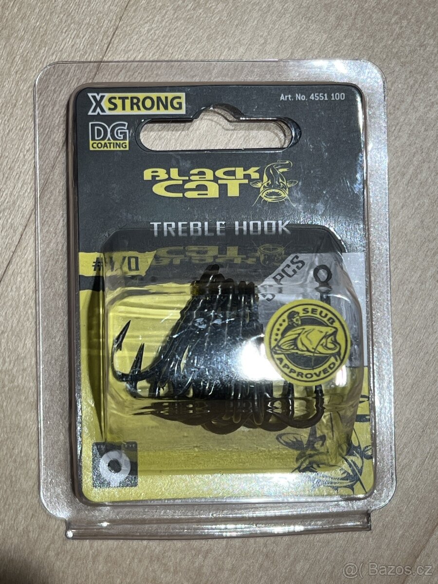 Rybářské sumcové háčky, trojháčky, splávek Black Cat - 2