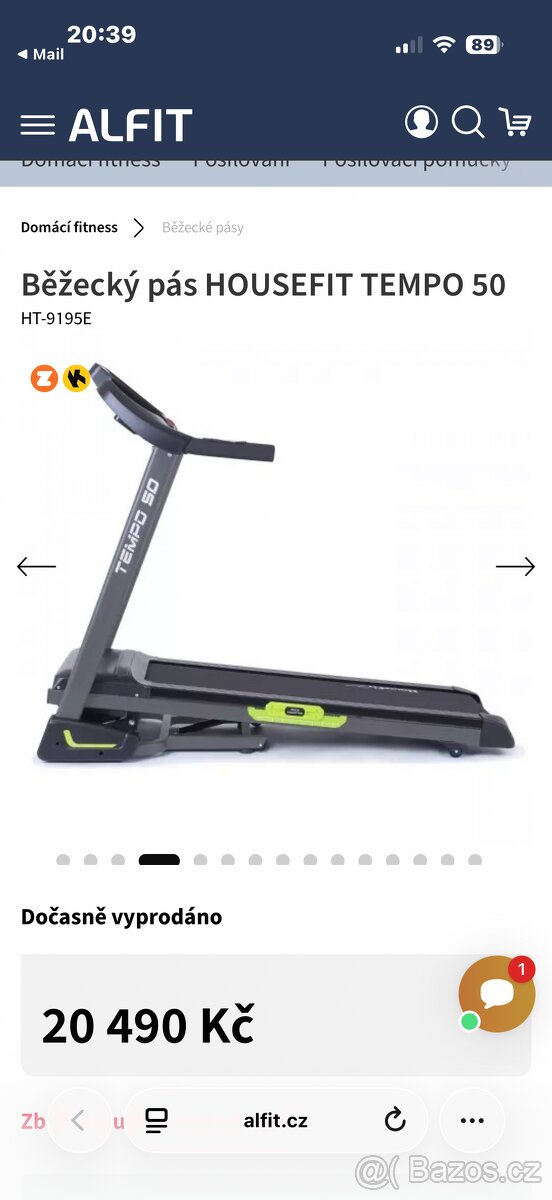 Běžecký pás HOUSEFIT TEMPO 50 - 2