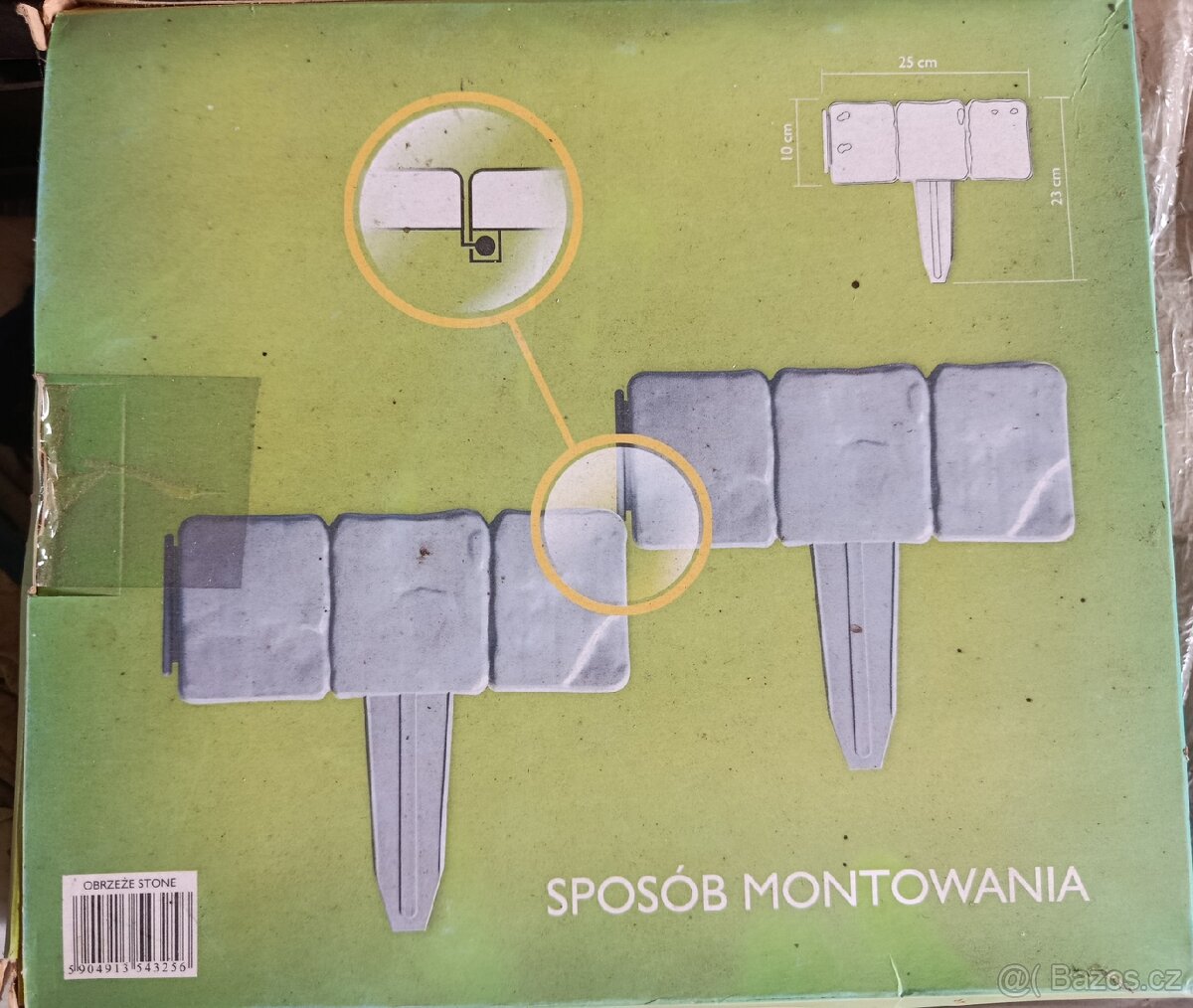 Zahradní plastový obrubník 2,5m - 2