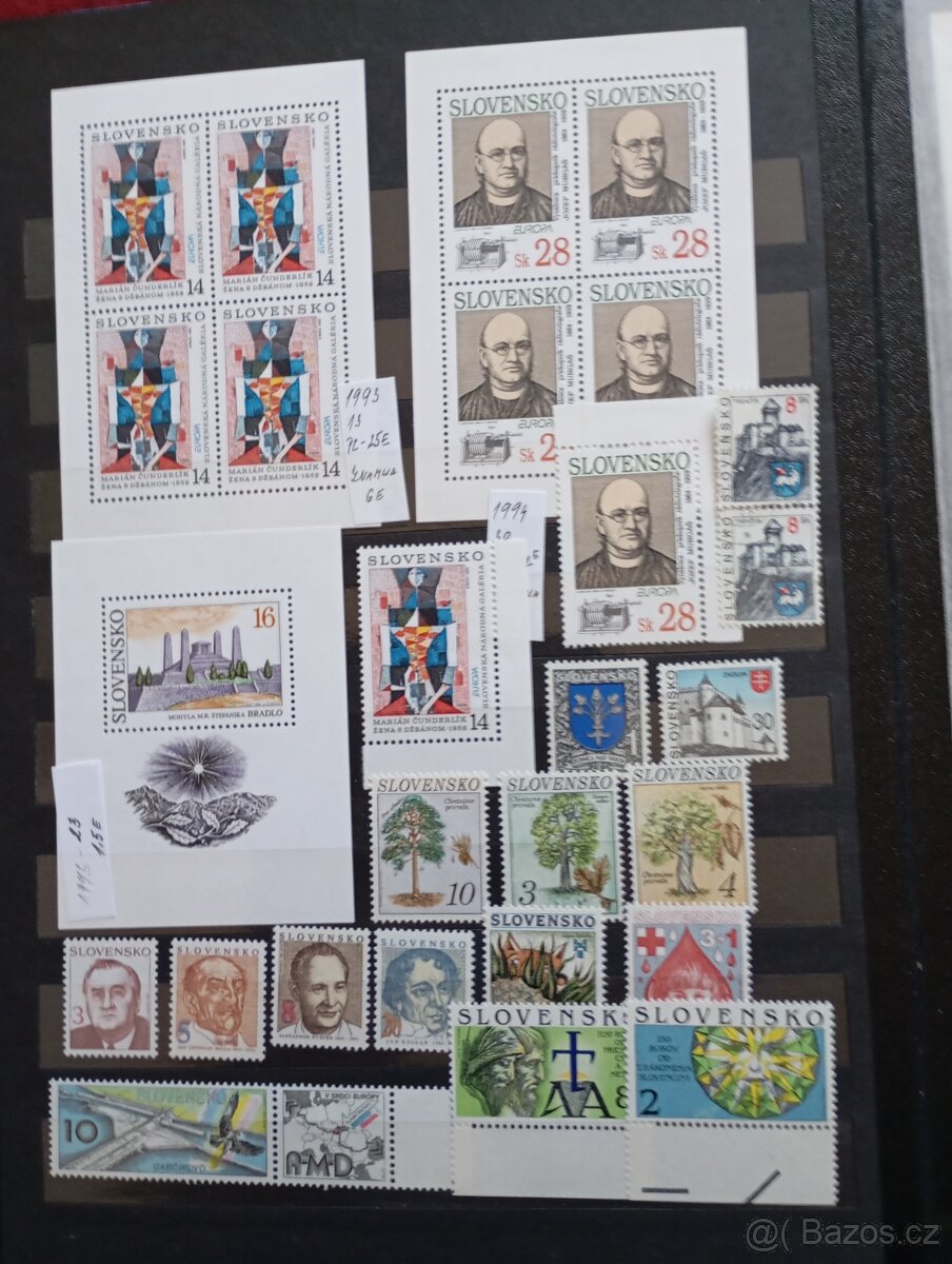 Sbirka známek Slovensko. - 2