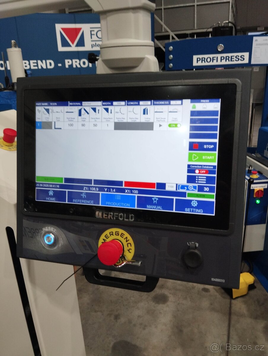 Motorická CNC ohýbačka plechu ERBEND, model MFC 3215 - 2