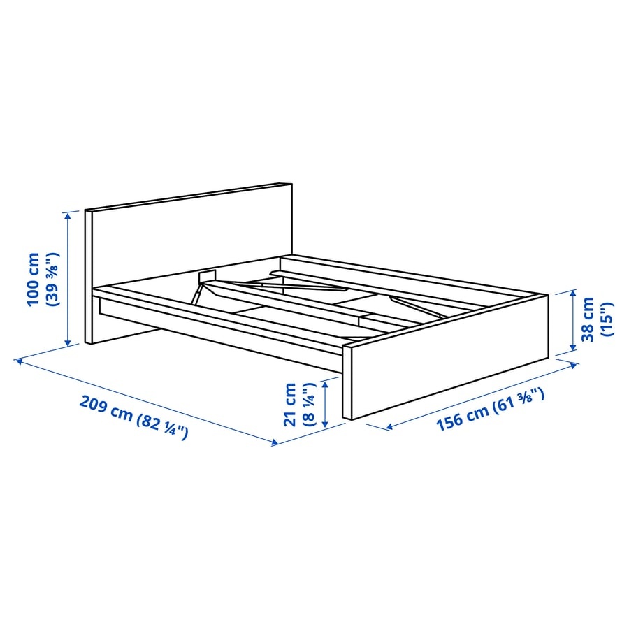 Postel Ikea MALM 140x200 + Rošty - 2