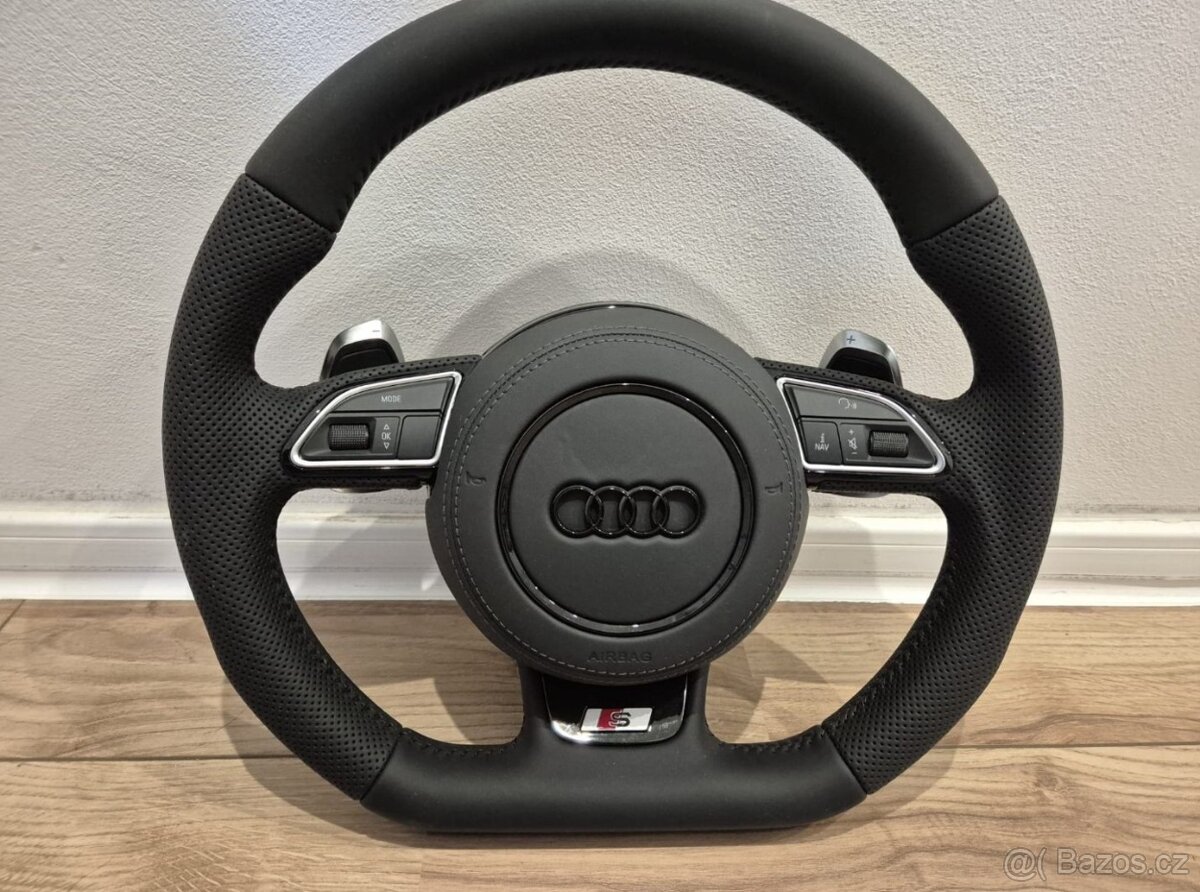 VOLANT AUDI KOŽENÝ MULTIFUNKCNY + airbag + PADLA - 2