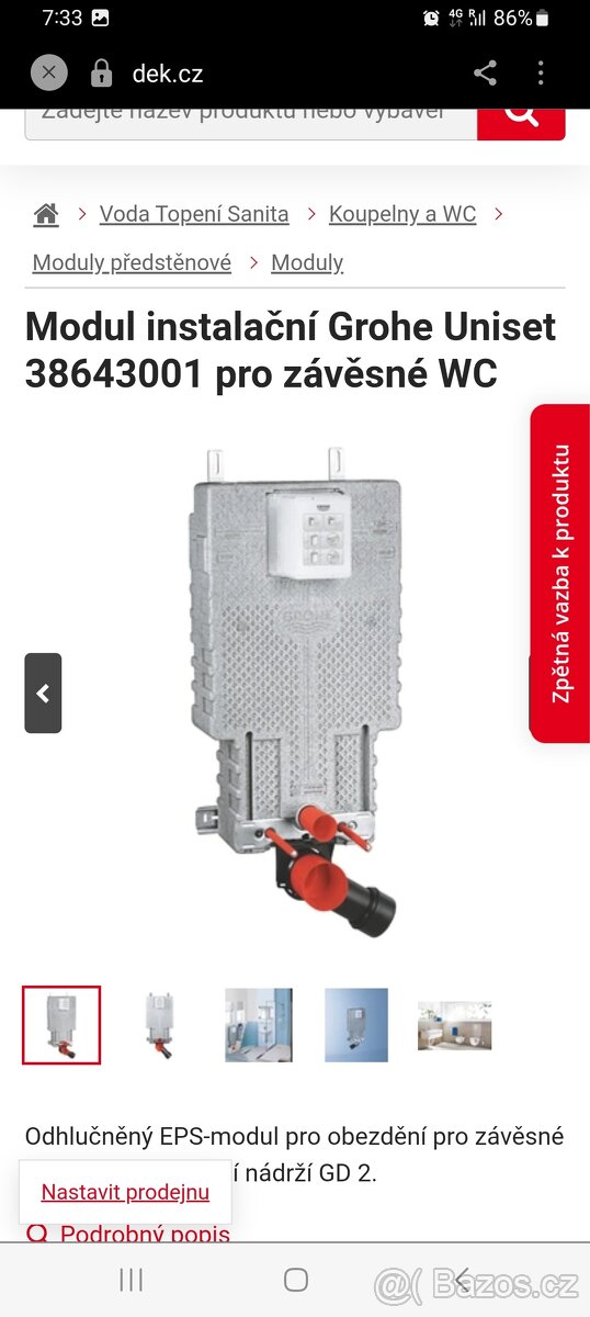 Závěsný wc záchod grohe - 2