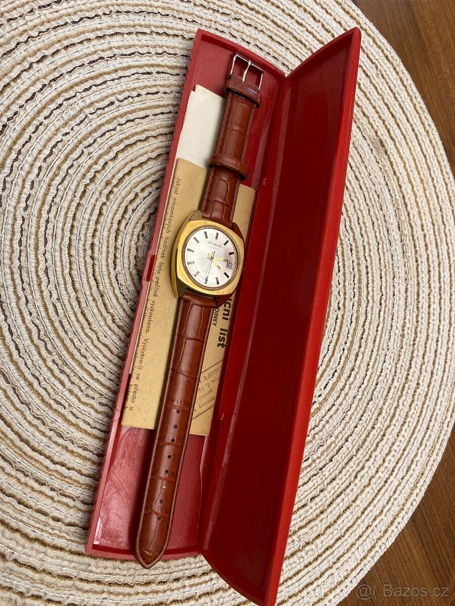 Hodinky GLASHÜTTE spezimatic pozlacené - 2