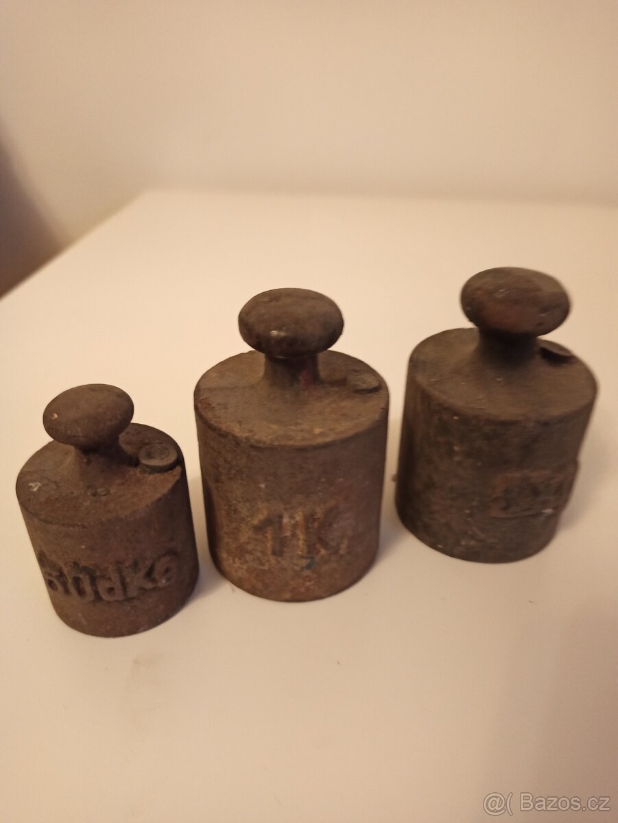 Starožitné závaží 3 kusy - 2