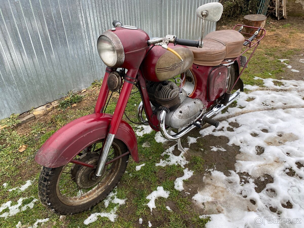 Jawa 350 / 354 kývačka, původní stav, patinovka, po STK - 2