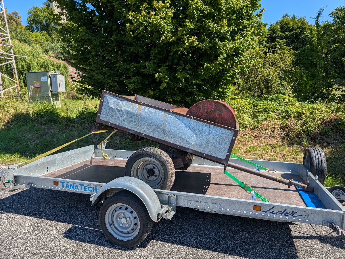 Vozík přívěs za malotraktor nebo čtyřkolku 155x95 cm - 2