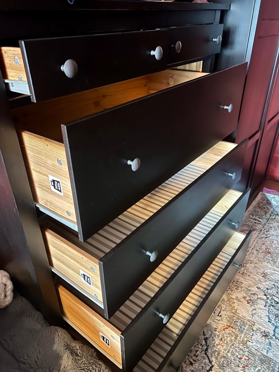 Komoda HEMNES z Ikei 2x černá - 2