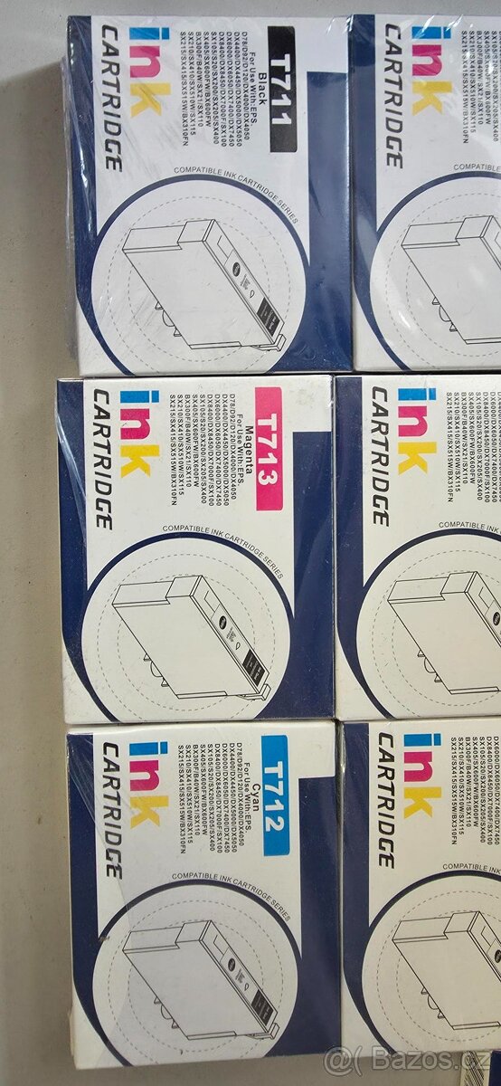 barvy EPSON 711 712 713 celkem 16ks - 2