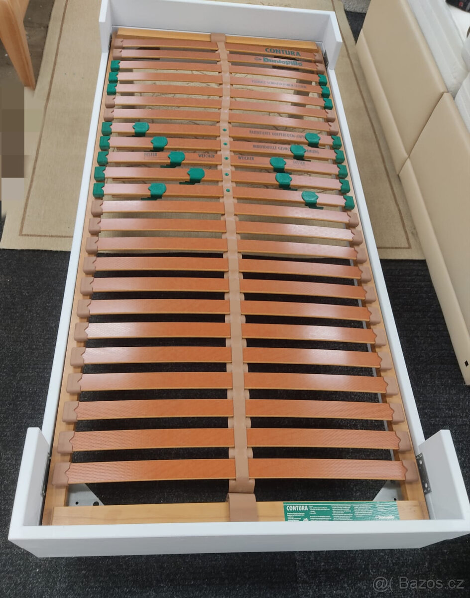 Bílá postel 90 x 200 x 45cm - 2