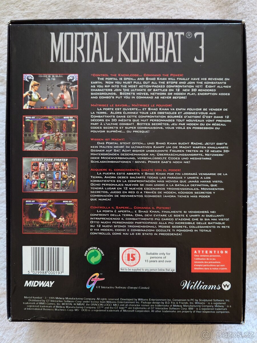 Mortal Kombat 3 - kompletní balení bez CD pro sběratele - 2