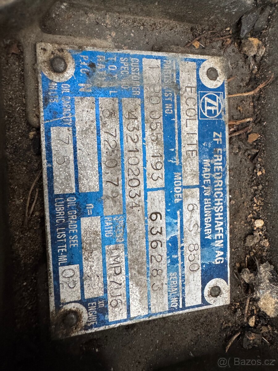 Převodovka ZF 6S850 - 2