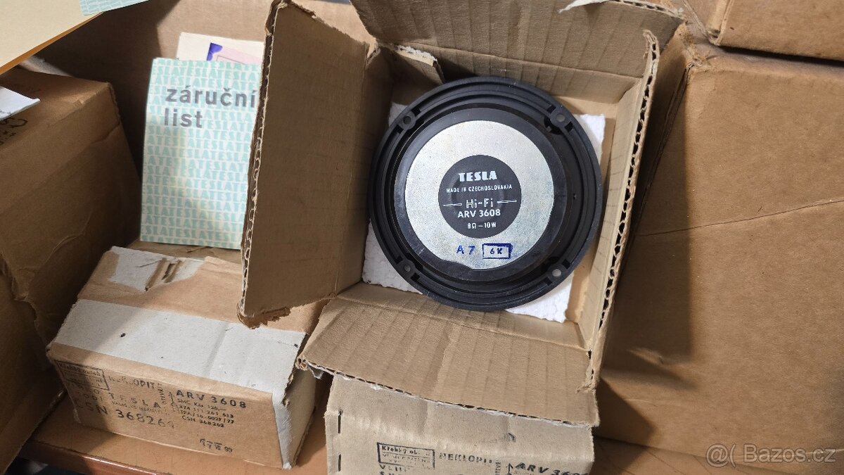TESLA ARN 8608, ARZ 4608, ARV 3608 nepoužité reproduktory - 2