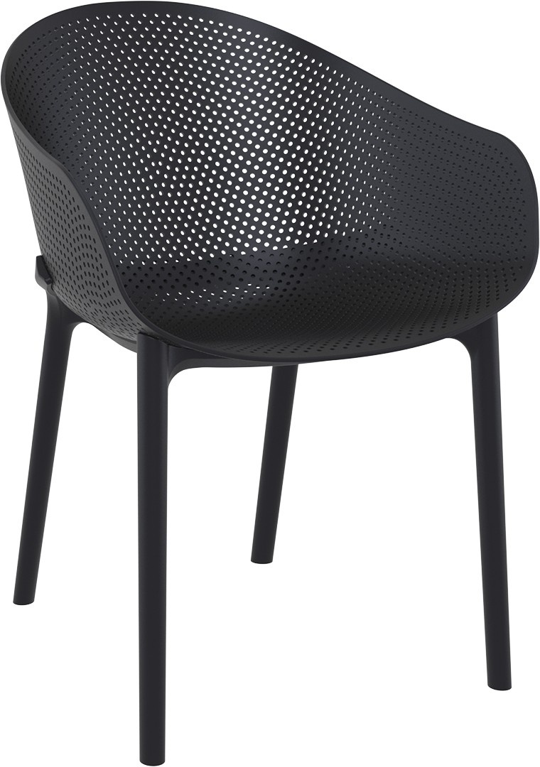 Černá plastová židle SKY - 2