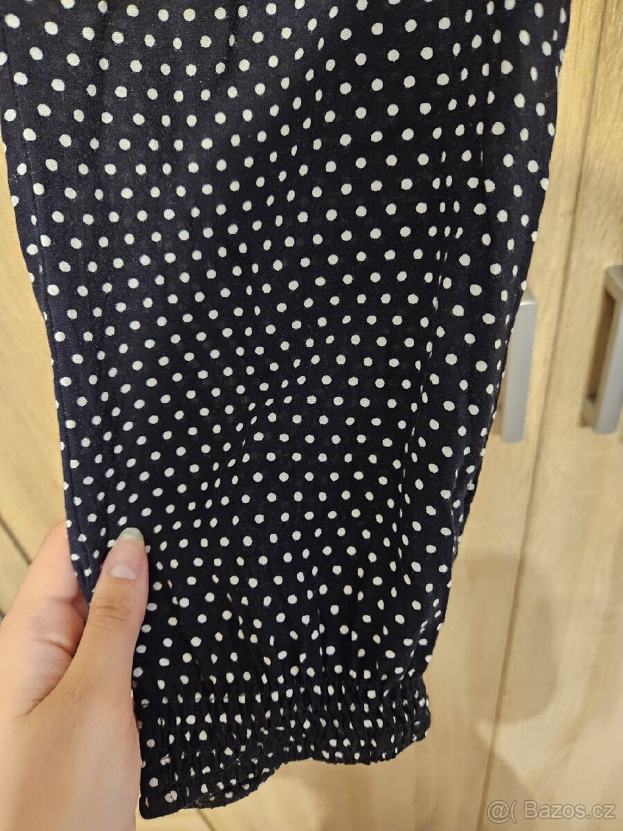 Černé plátěné kalhoty - 2