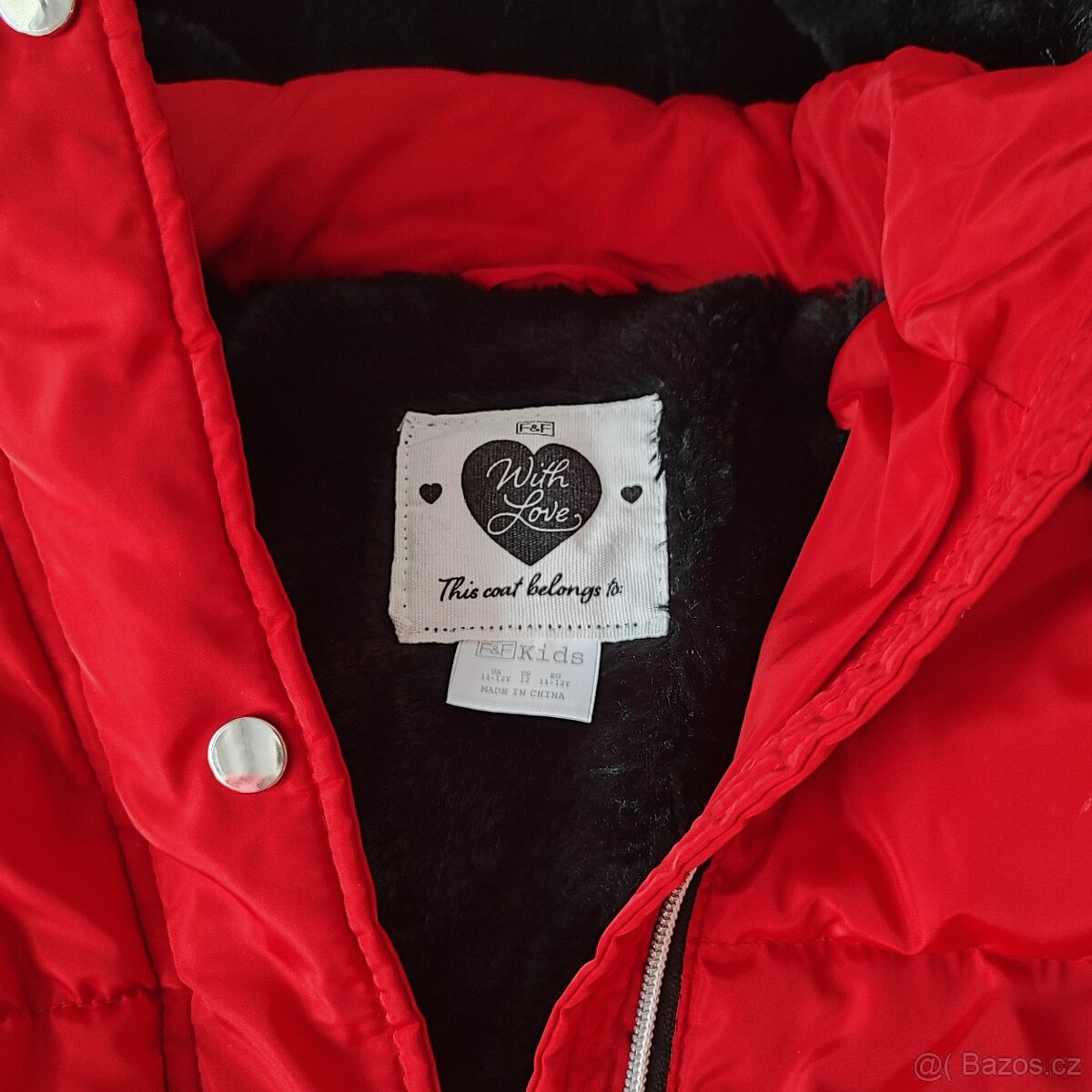 Krásná červená zimní bunda F-F vel. 152 - 2