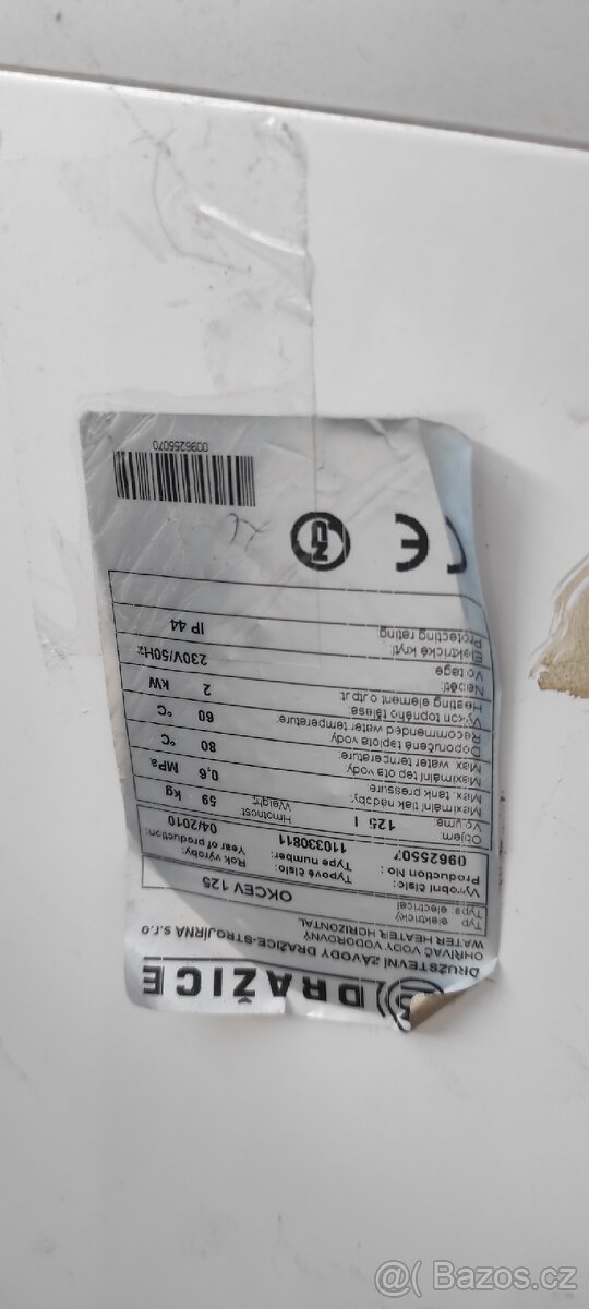 Bojler Dražice 125 l - 2