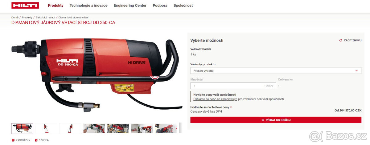 Diamantový jádrový vrtací stroj Hilti DD 350-CA - 2