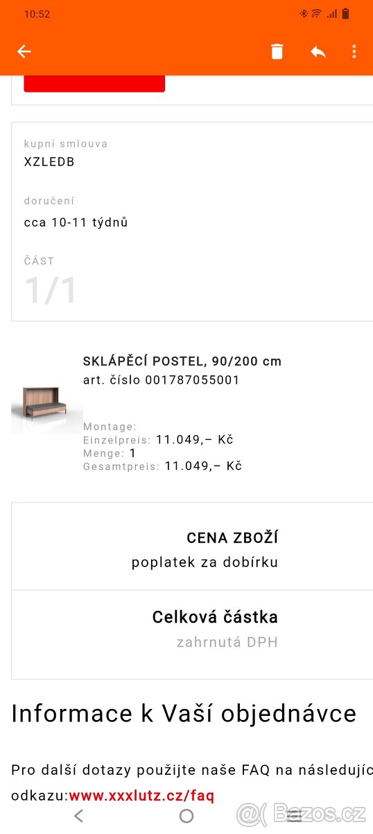 Sklápěcí postel - 2