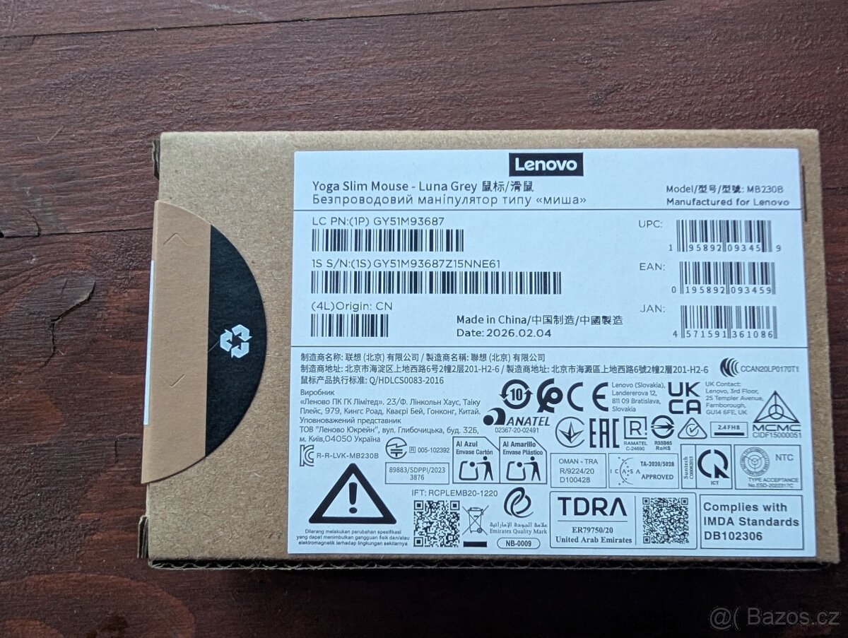 Nová bezdrátová myš Lenovo Yoga Slim Mouse - 2