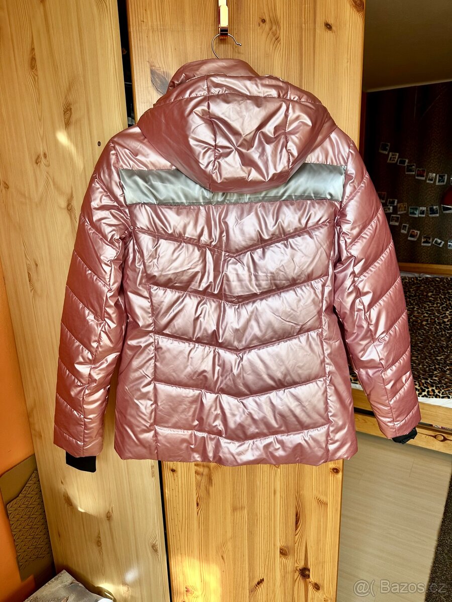 Dámská rosegold lyžařská bunda vel. L Alpine Pro - 2