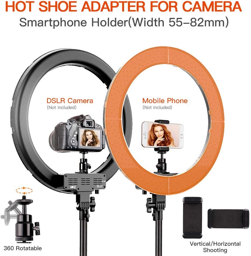 Stmívatelná prstenová fotografická LED lampa se stativem. - 2