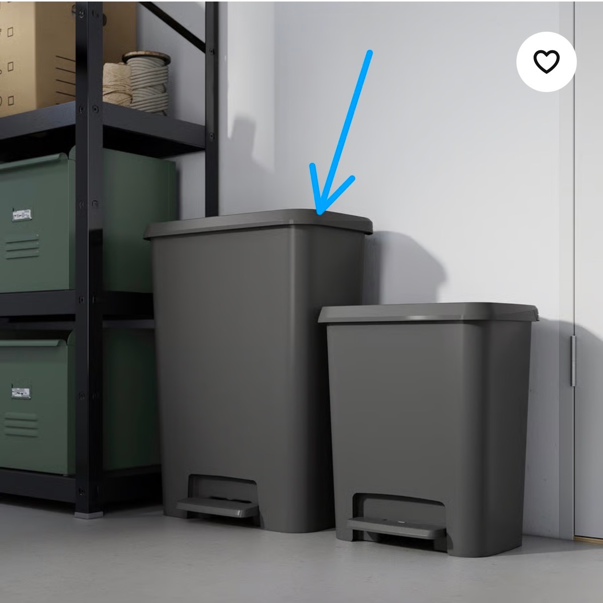 Odpadkový koš 50 l ikea nový plast pedálový - 2