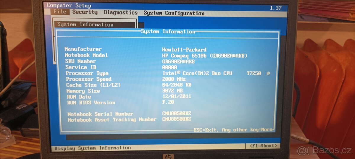 Notebook HP 6510b - 2