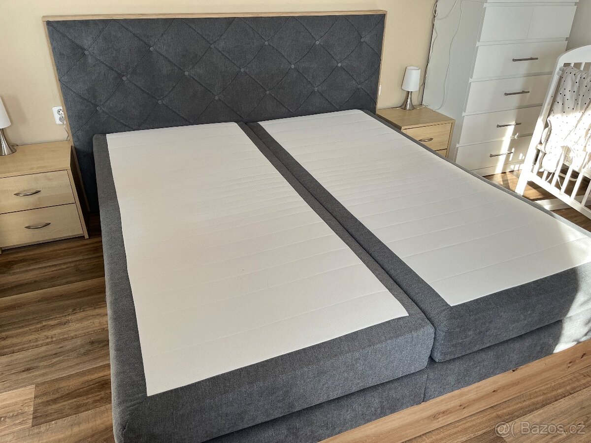 Prodám boxspring postel 180x200cm - 2