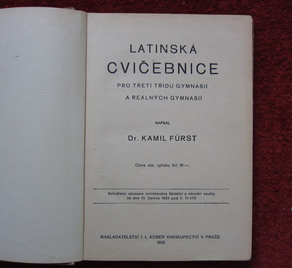 Latina - Dr. Kamil Furst 1932 - 2