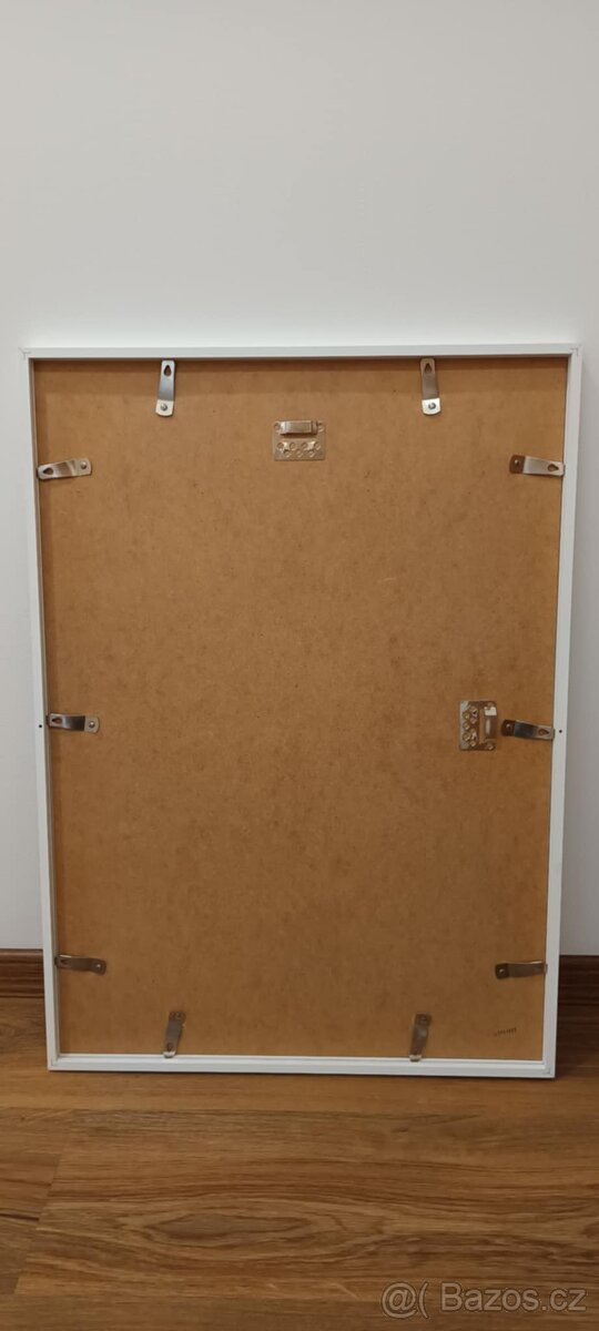 Dřevěný rám na obraz 50x70, bílá, plexi - 2