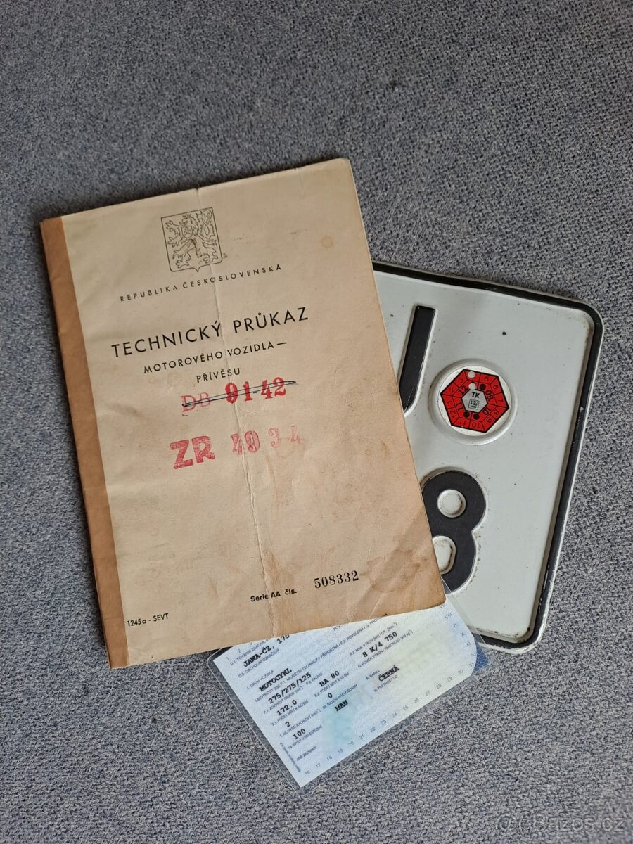 ČZ 175 (3x), platné doklady (1x) - 2