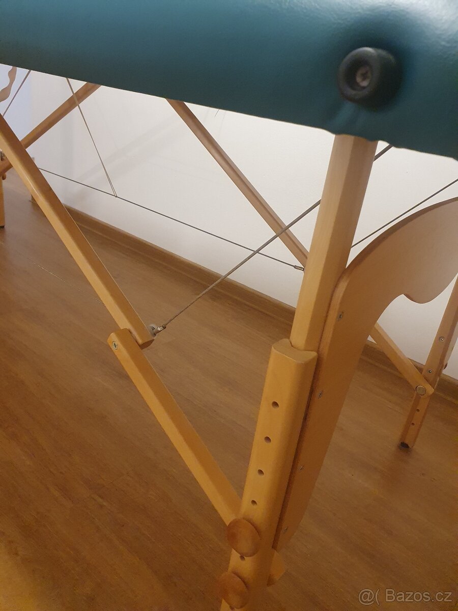 Masážní stůl dřevěný skládací - 2