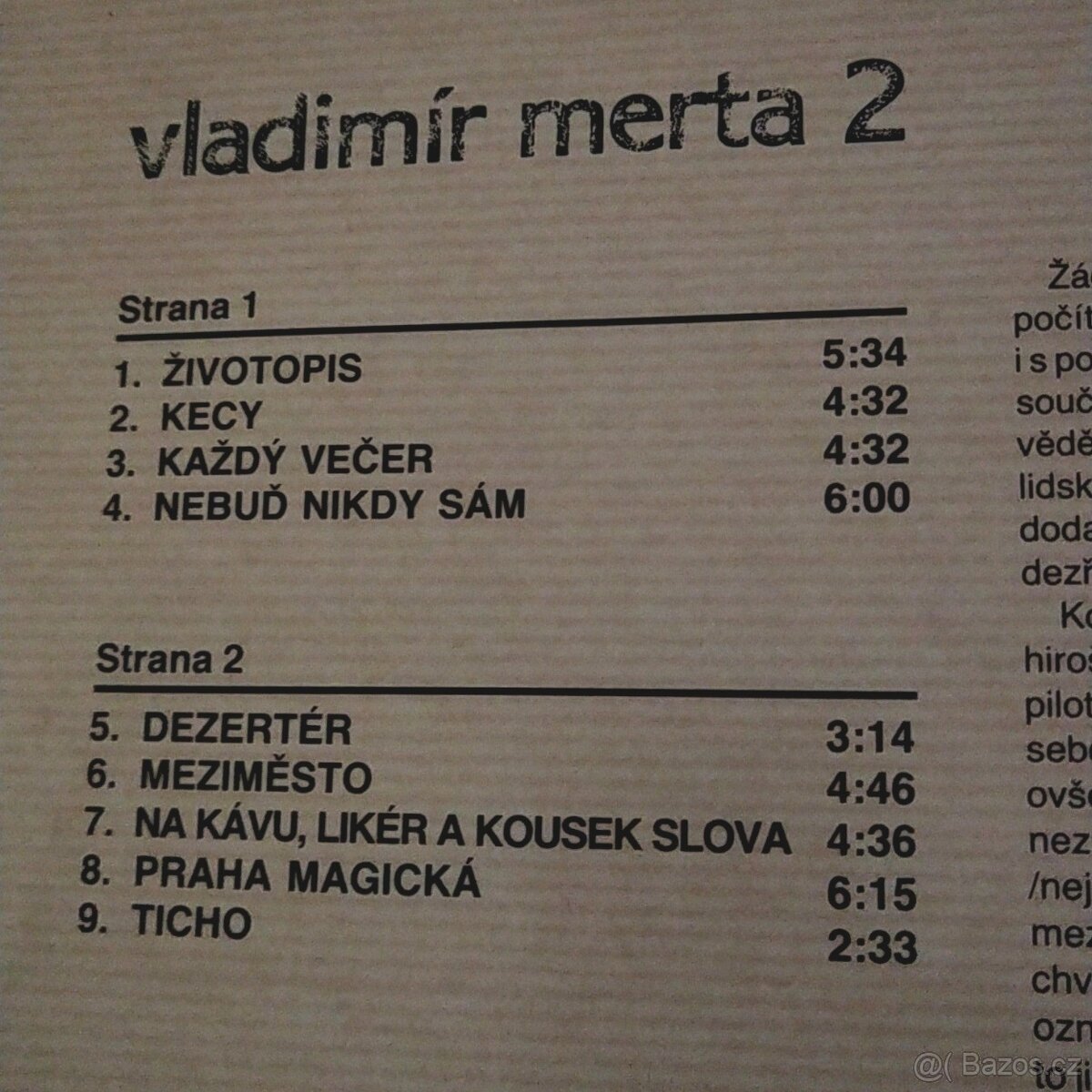 Vinyl Vladimír Merta LP - 2