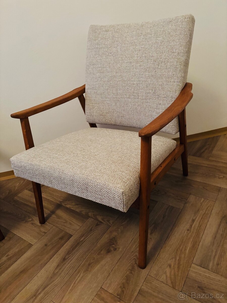 2 Křesla Brusel 60. Léta Po Renovaci - 2
