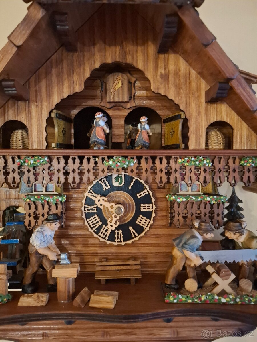 Třizávažove kukačkové hodiny HONES - 2