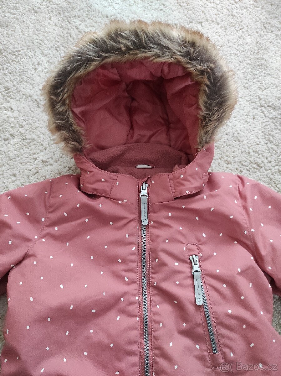Dívčí zimní kombinéza HM s kapucí, vel. 80 - 2
