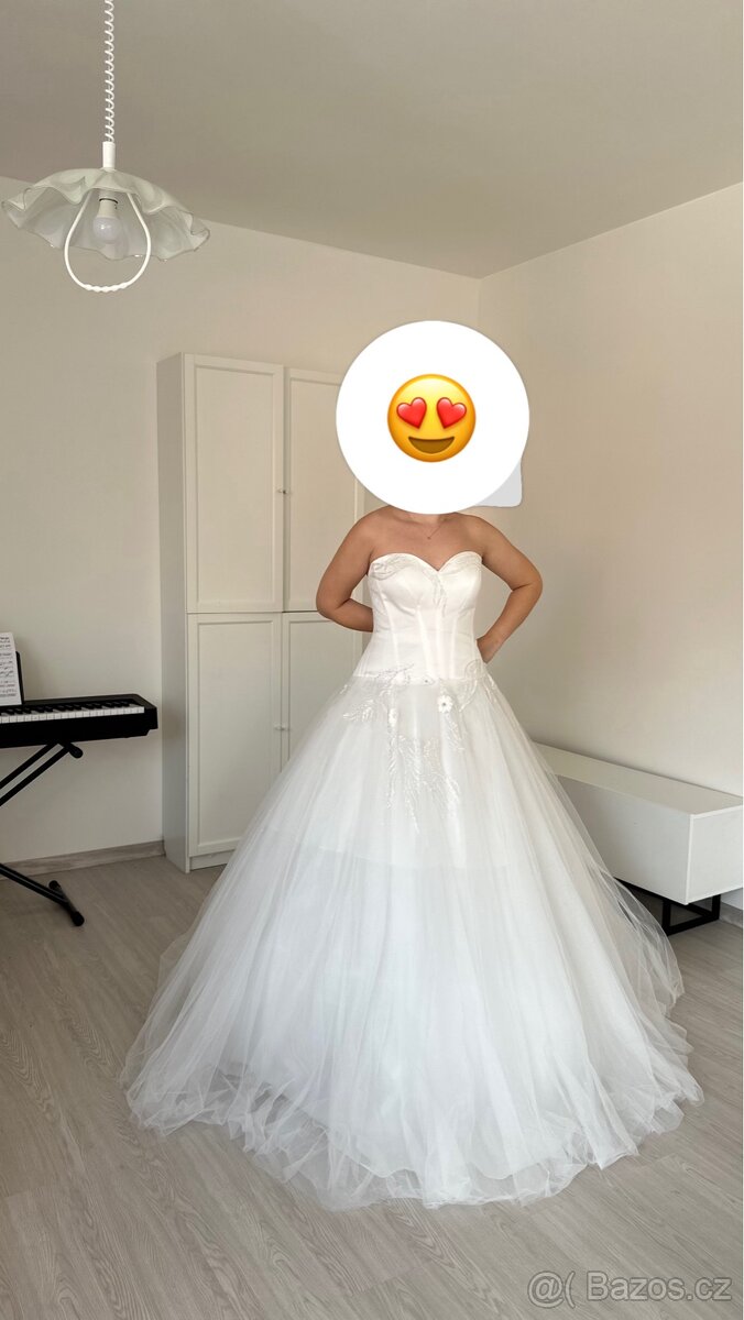 Č.008 Svatební šaty nové vel L-XL - 2