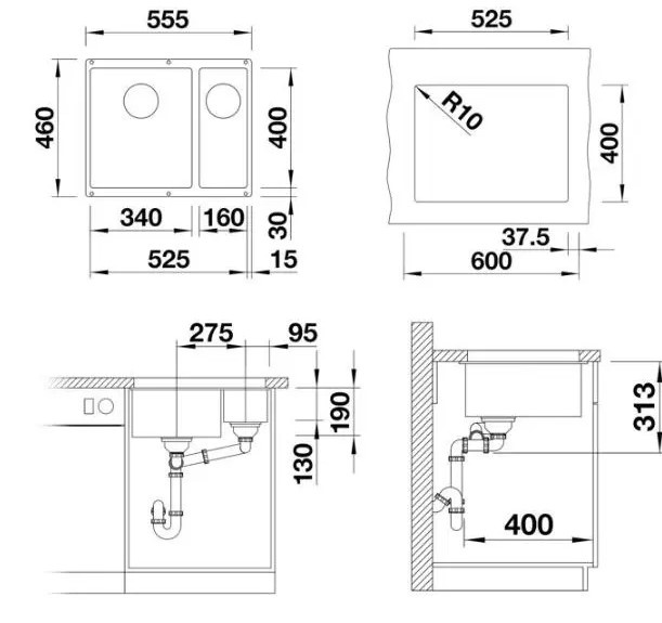 Dřez Blanco granitový - nový (523560) - 2