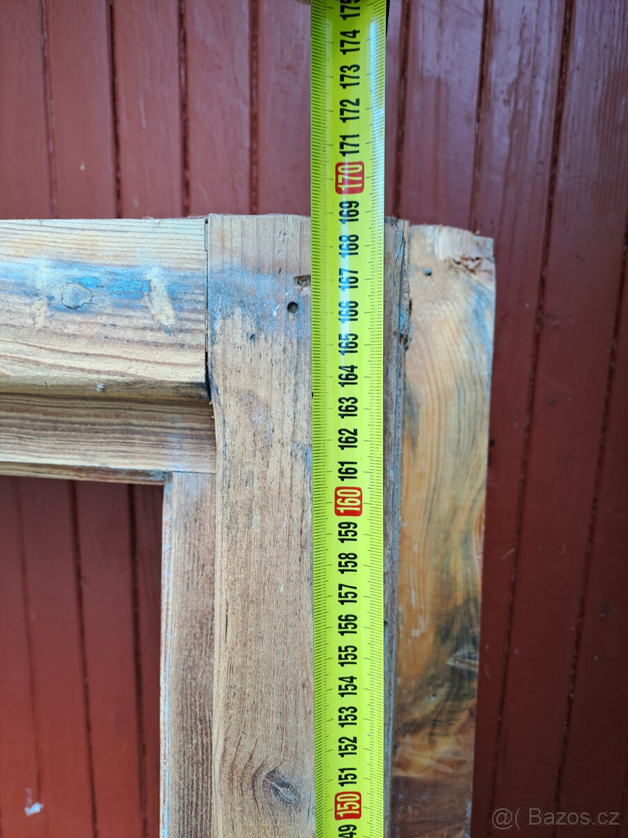 Dřevěné kastlové - špaletové okno 3ks - 2