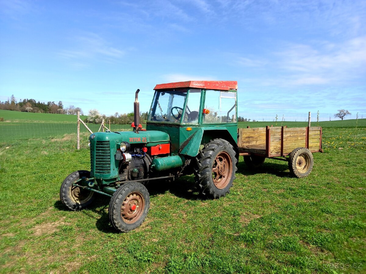 Prodam 2x Zetor 25a, hydraulika, nové pneumatiky - 2