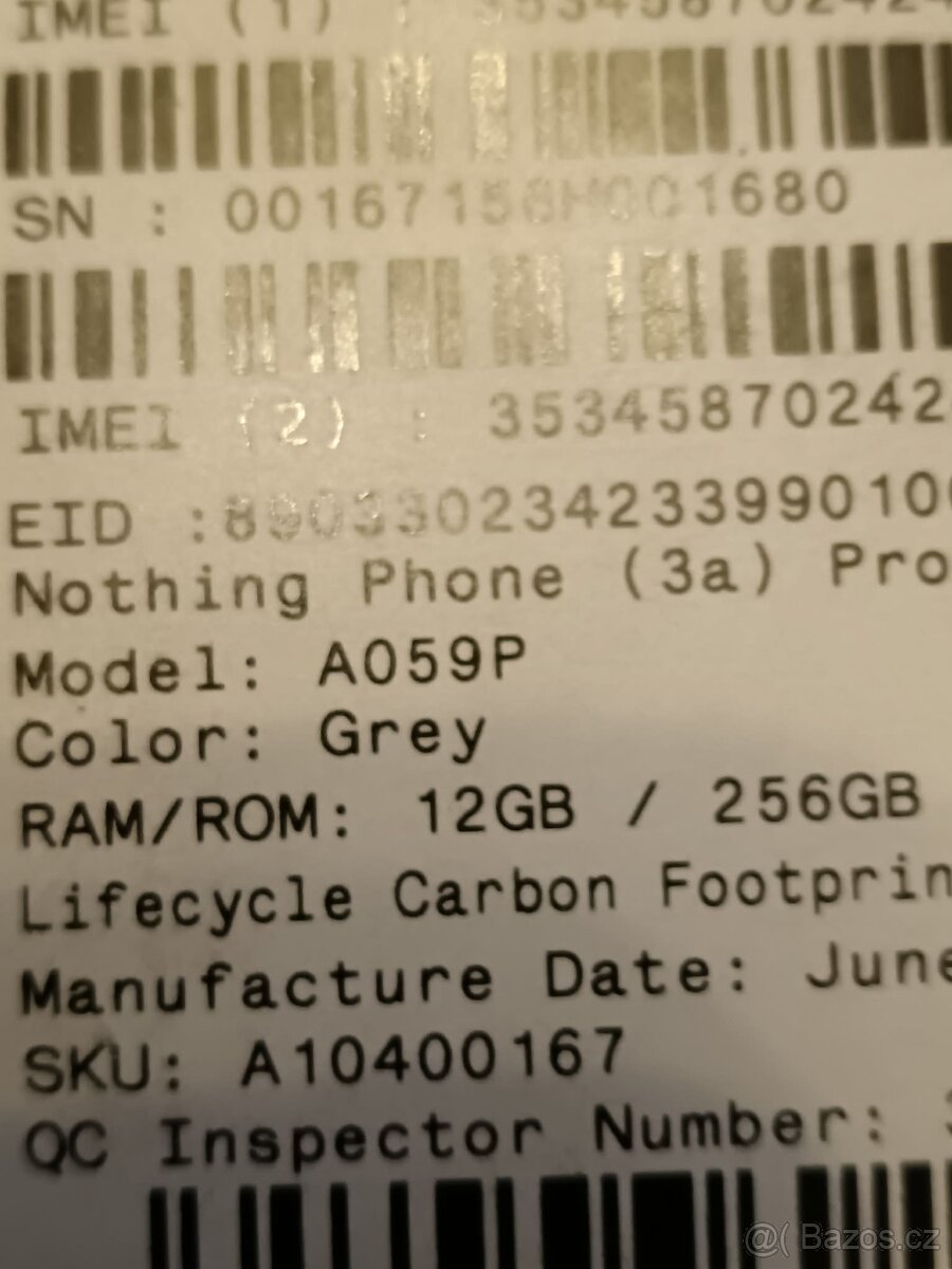 Nothing Phone A3pro , 256GB - 2