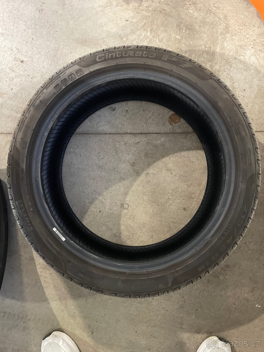 4x letní pneumatiky 215/45/18 (z nového vozu) - 2