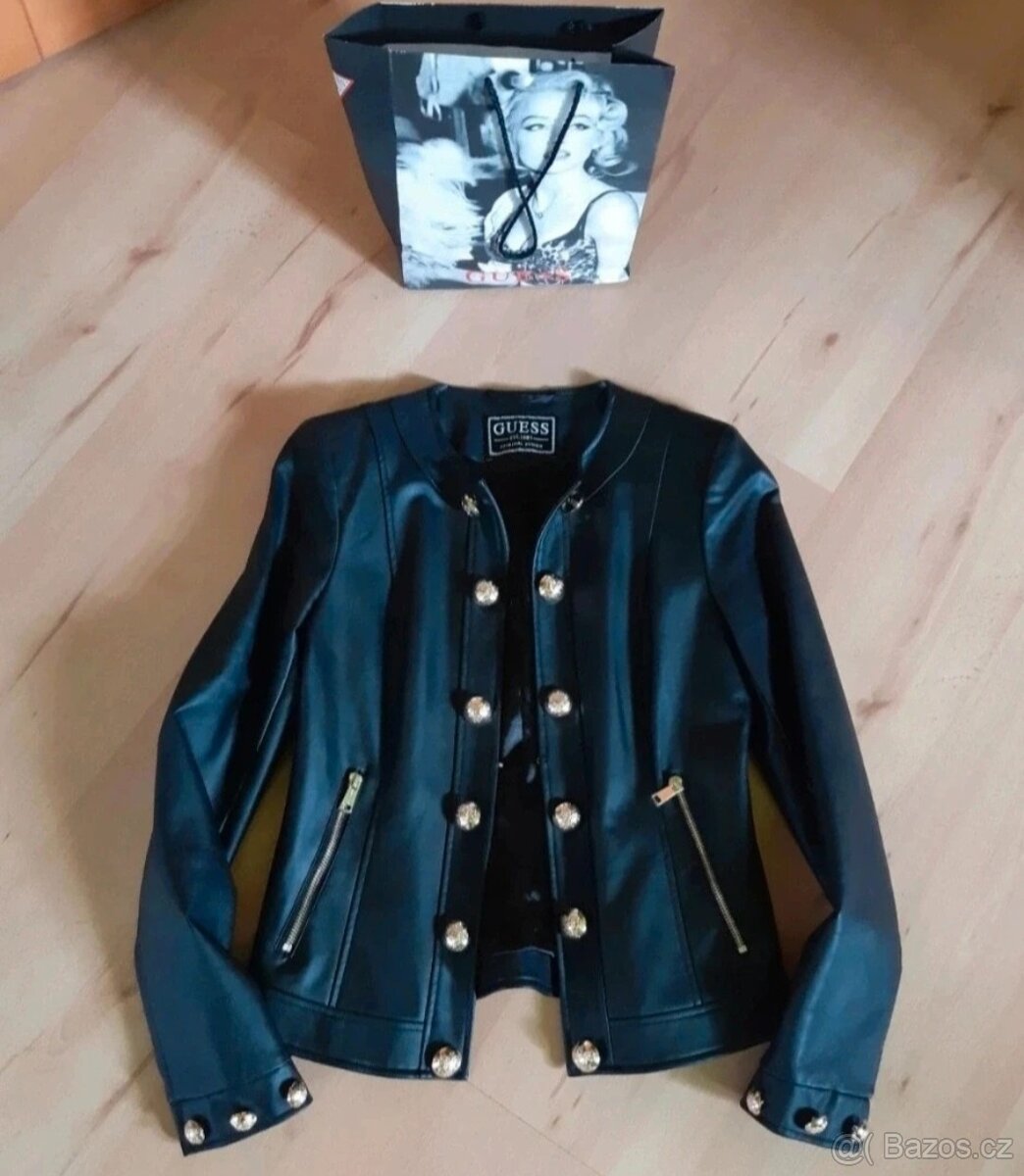Kožená bunda Guess velikost S - 2